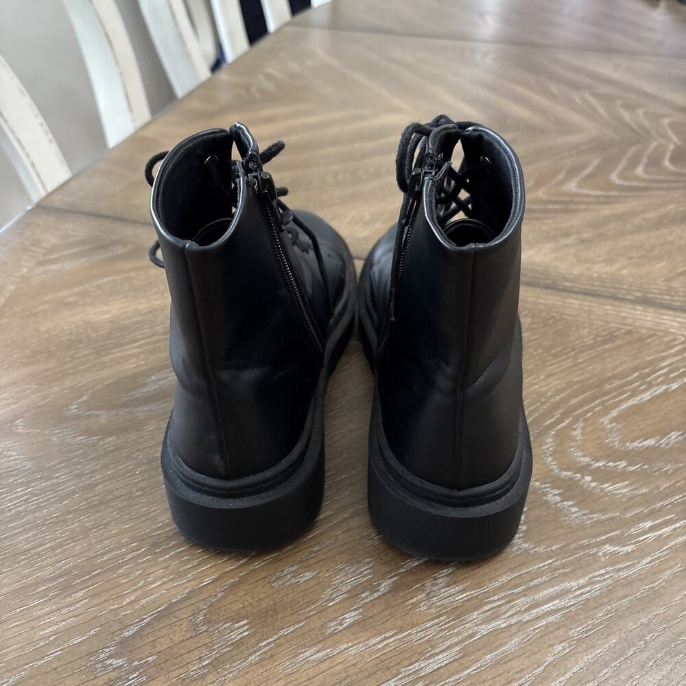 Zara Women’s Black Combat Boots Size 37/7 - Picture 4 of 9